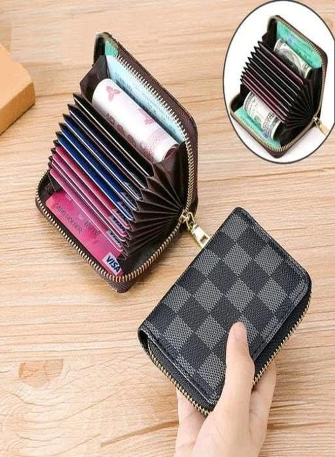 Brajin Credit/Debit Card Holder 11 Slot PU Leather Small Zipper Wallet for Men & Women (Black) - Image 4